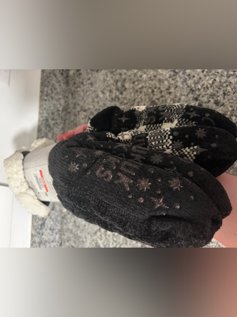 Muk Luks women’s Cozy cabin slipper socks. Brand new. Comes in a pack with two.